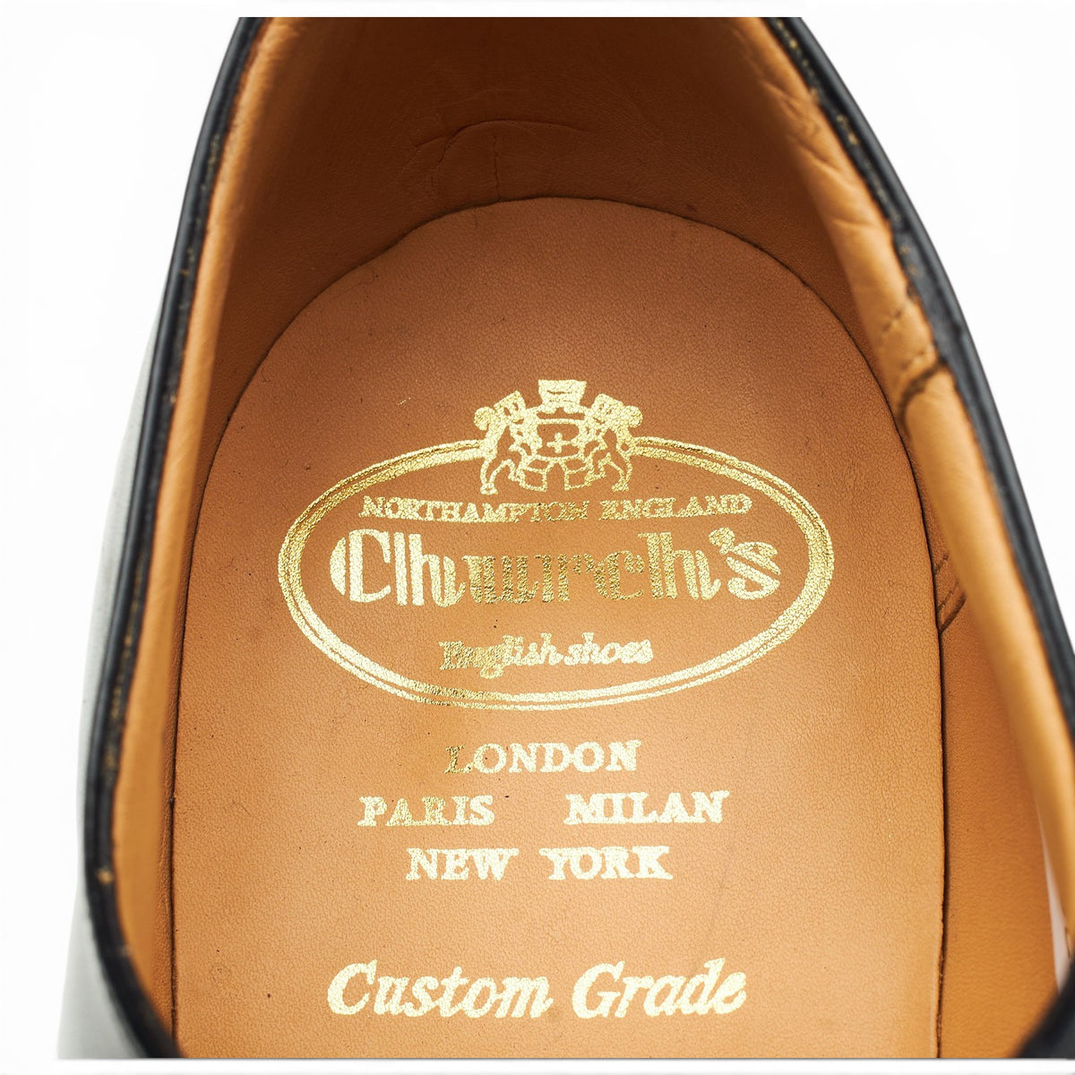 'Consul' Black Leather Oxford UK 7 G