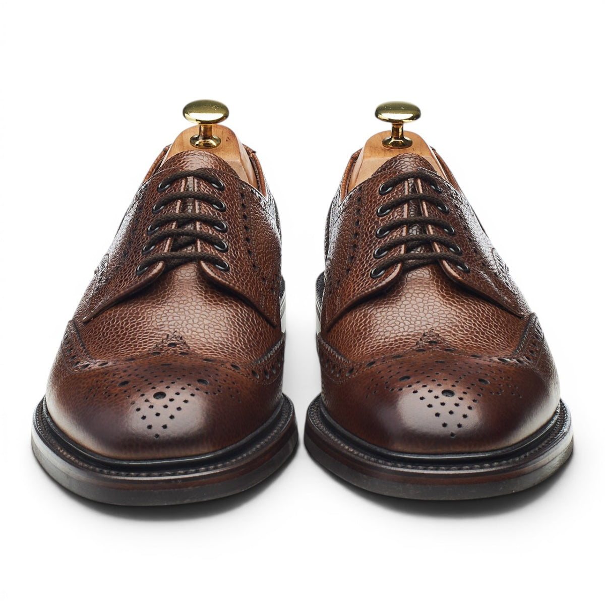 1880 'Badminton 2' Dark Brown Grain Leather Derby Brogues UK 8.5 G