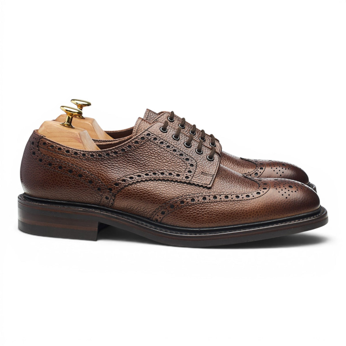 1880 'Badminton 2' Dark Brown Grain Leather Derby Brogues UK 8.5 G