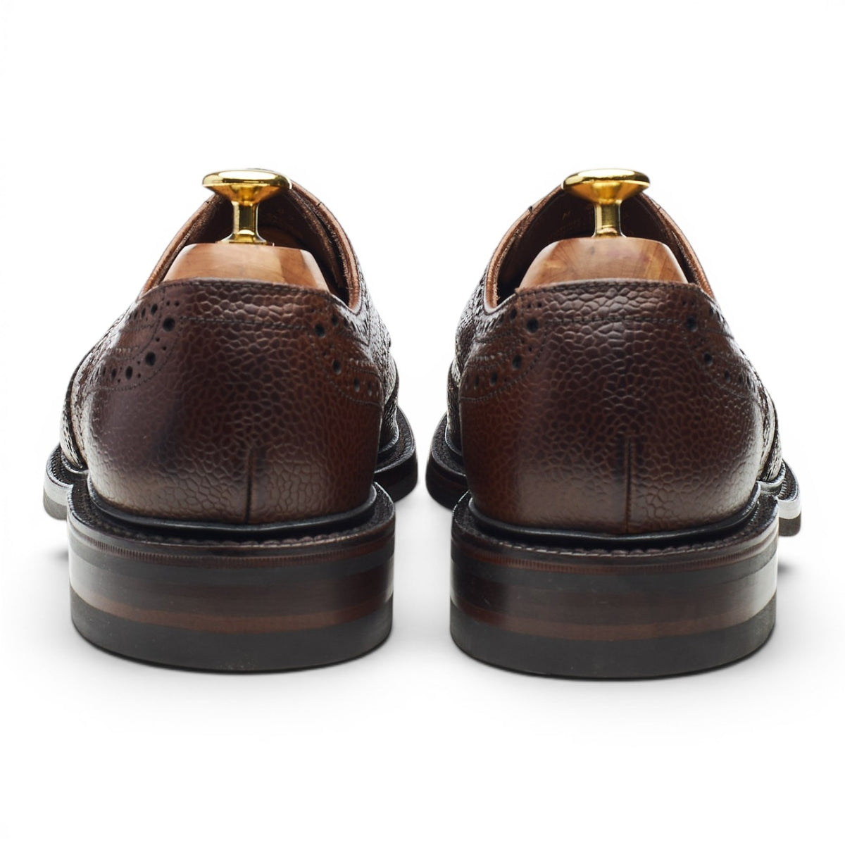 1880 'Badminton 2' Dark Brown Grain Leather Derby Brogues UK 8.5 G