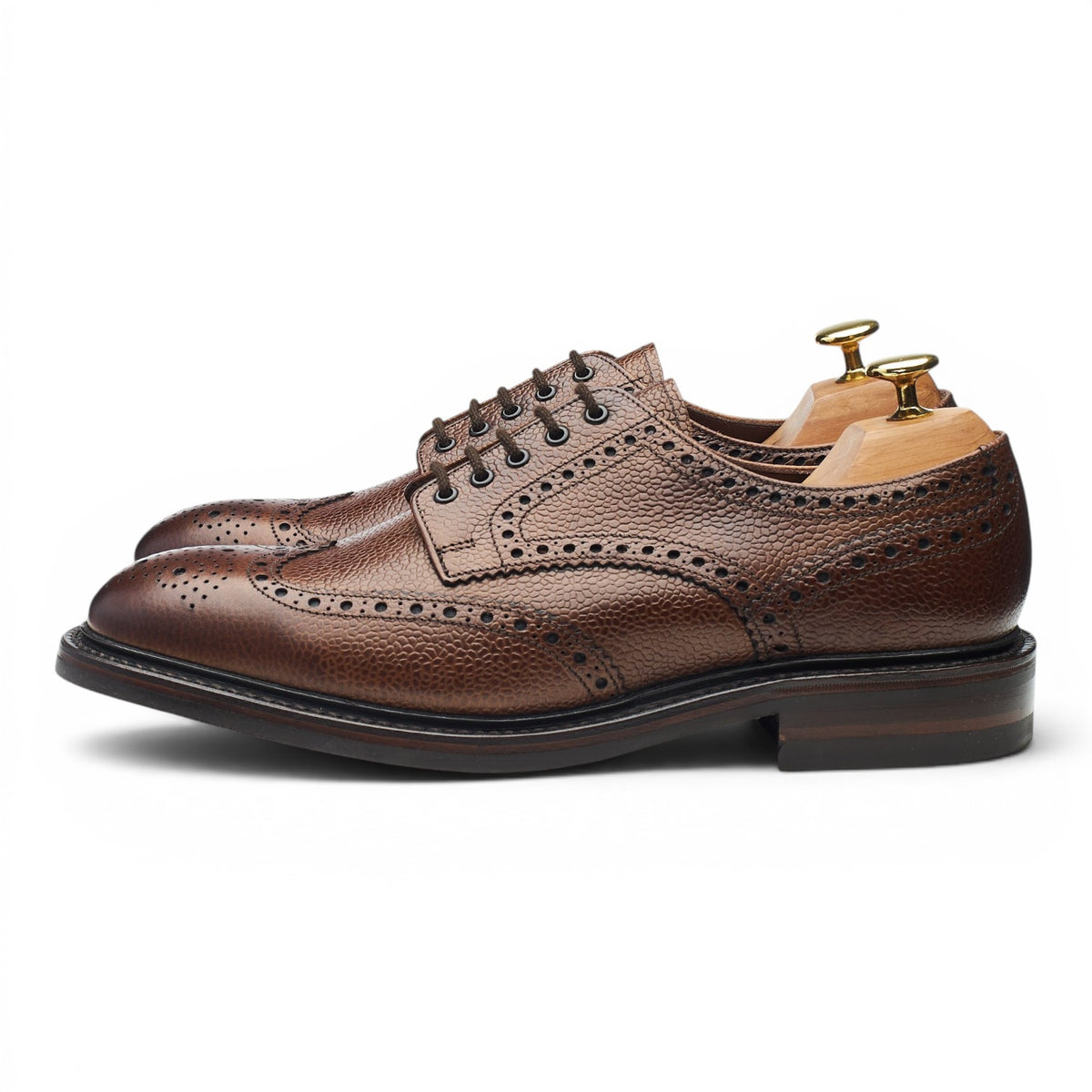 1880 'Badminton 2' Dark Brown Grain Leather Derby Brogues UK 8.5 G