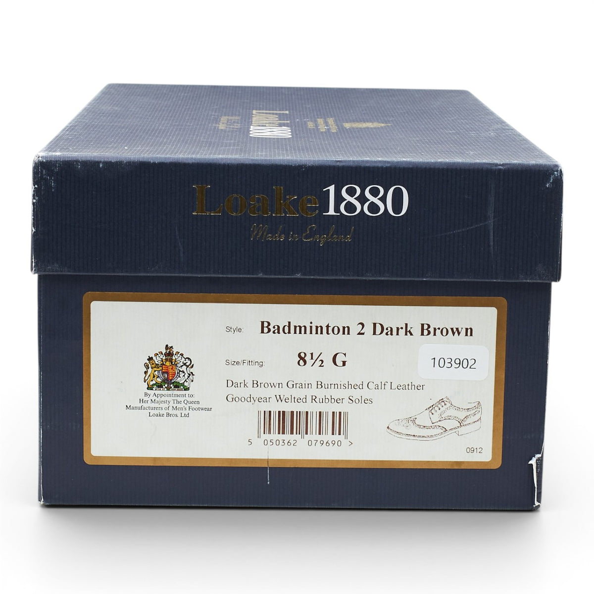 1880 'Badminton 2' Dark Brown Grain Leather Derby Brogues UK 8.5 G