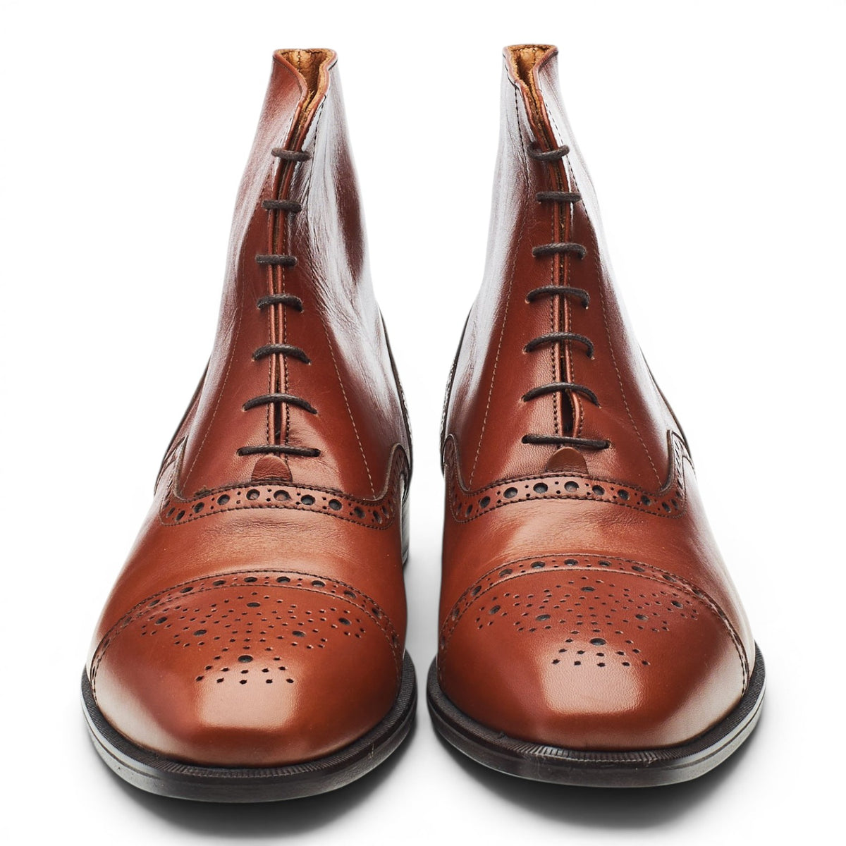 'Balmoral' Brown Leather Boots UK 10.5