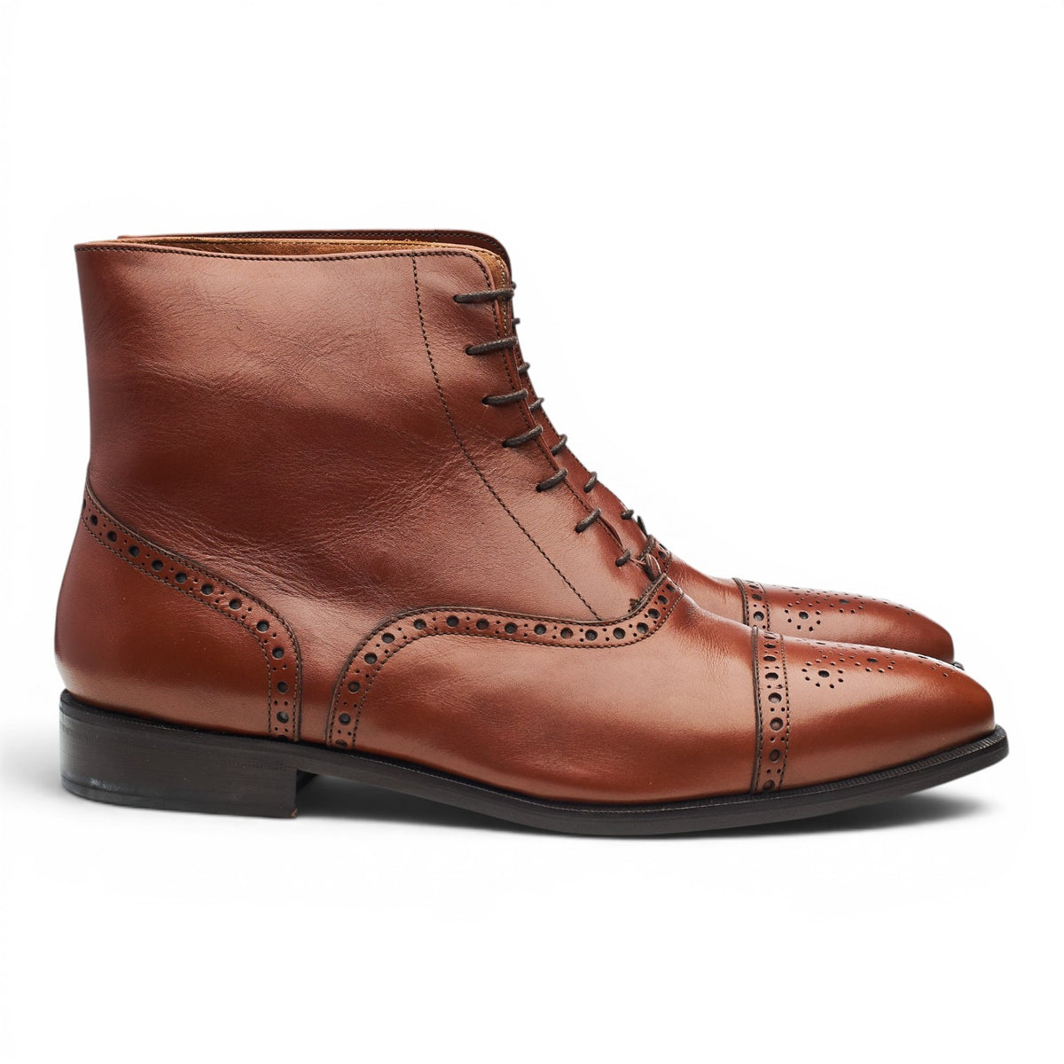 'Balmoral' Brown Leather Boots UK 10.5