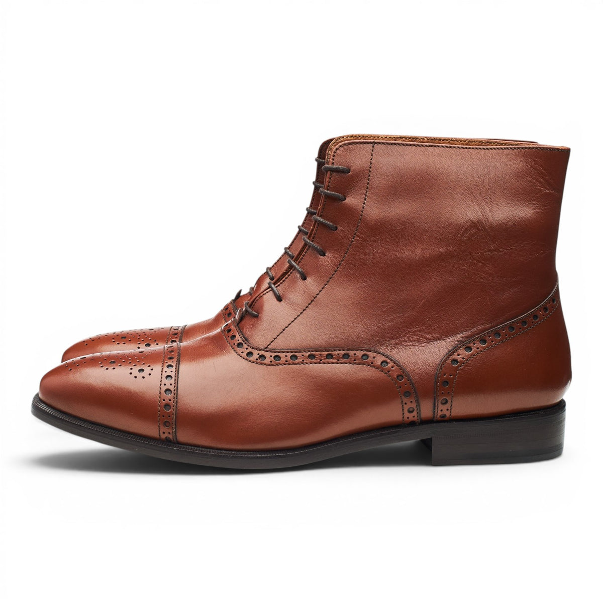 'Balmoral' Brown Leather Boots UK 10.5