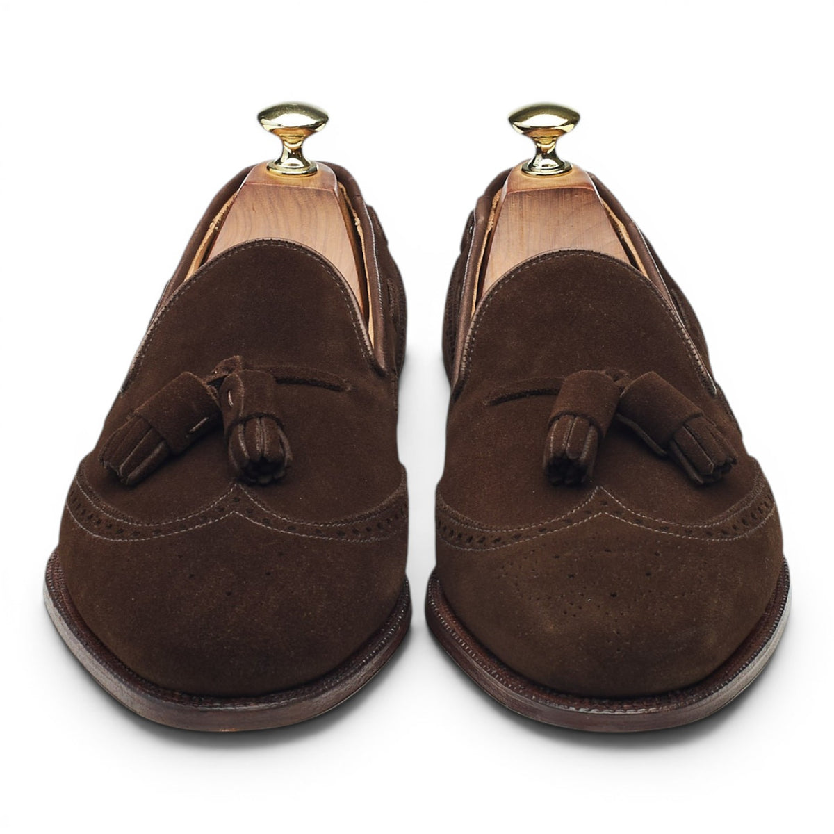 'Lichfield' Dark Brown Suede Tassel Loafers UK 7.5 E