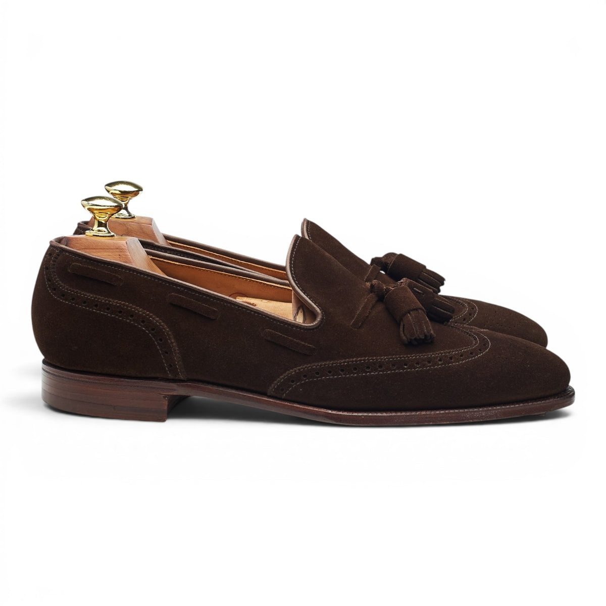 'Lichfield' Dark Brown Suede Tassel Loafers UK 7.5 E