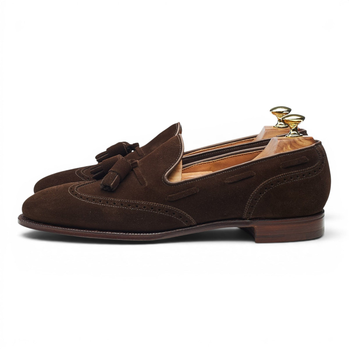 'Lichfield' Dark Brown Suede Tassel Loafers UK 7.5 E