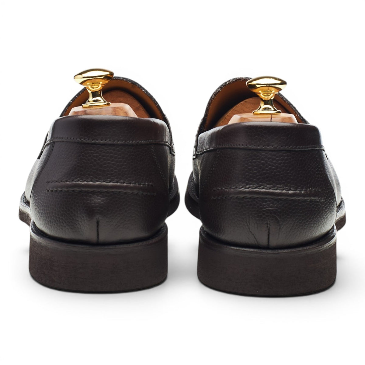 'Avon' Dark Brown Grain Loafers UK 12