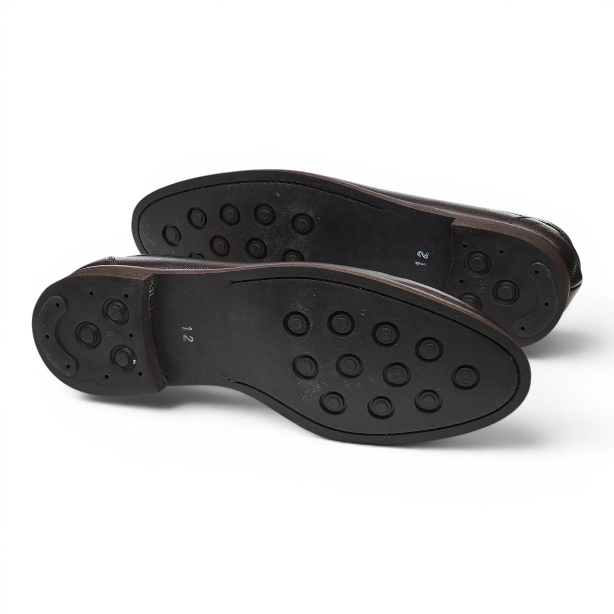 'Avon' Dark Brown Grain Loafers UK 12