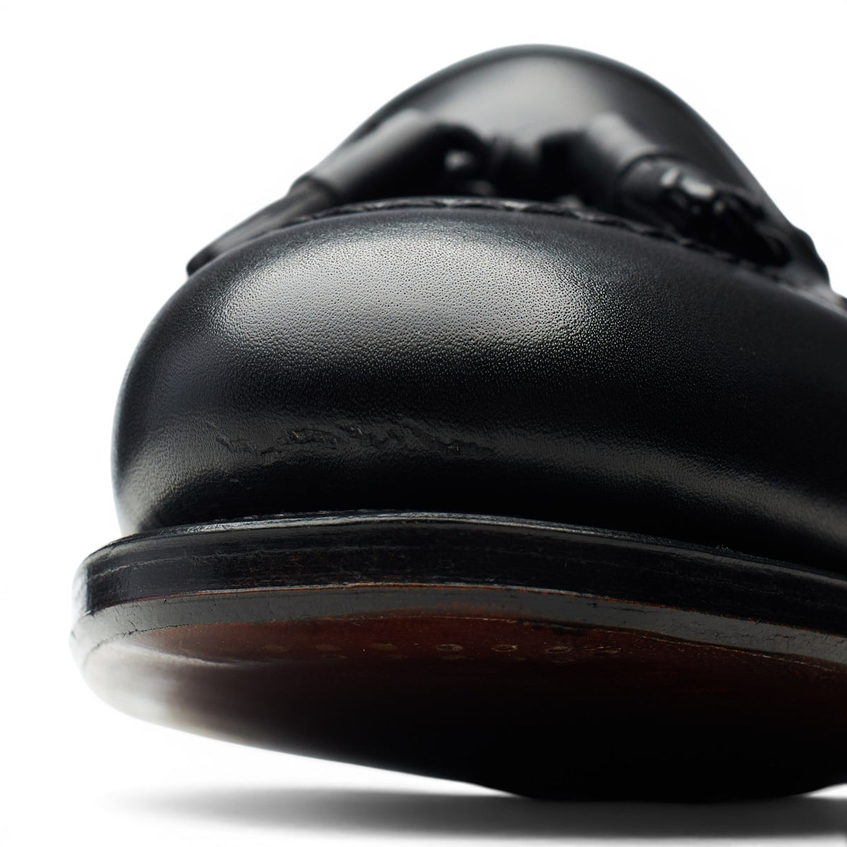 'Adrian' Black Leather Tassel Loafers UK 6.5 E