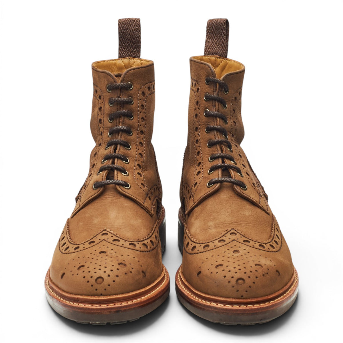 'Fred' Brown Nubuck Brogues Boots UK 7 G