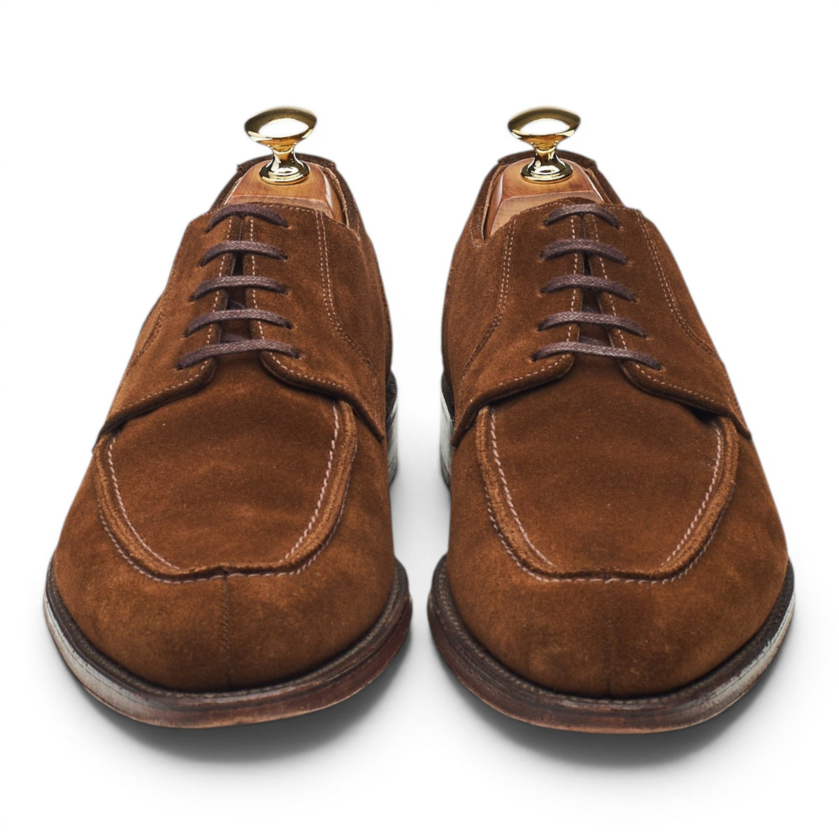 1880 'Avon' Brown Suede Split Toe Derby UK 6 F