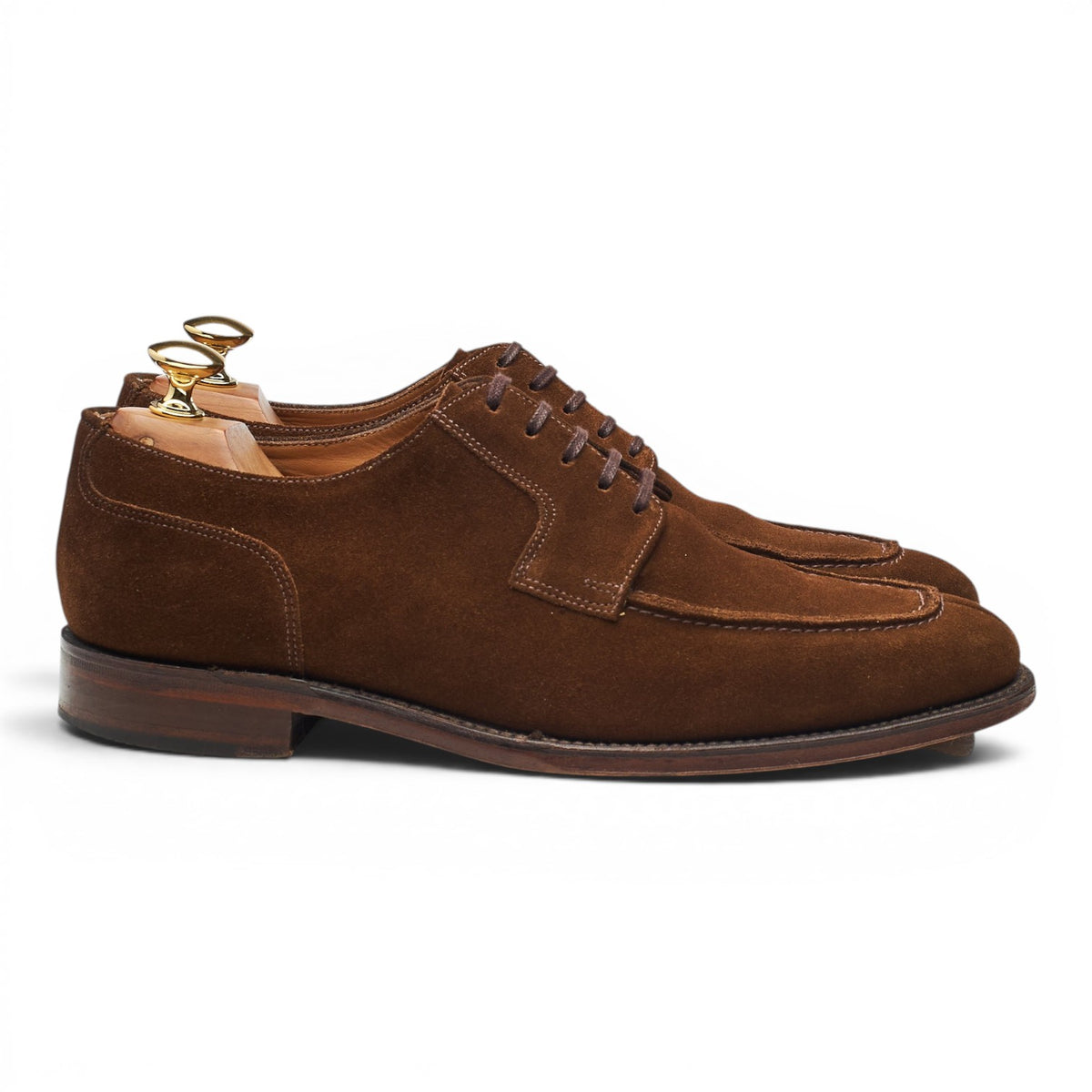 1880 'Avon' Brown Suede Split Toe Derby UK 6 F