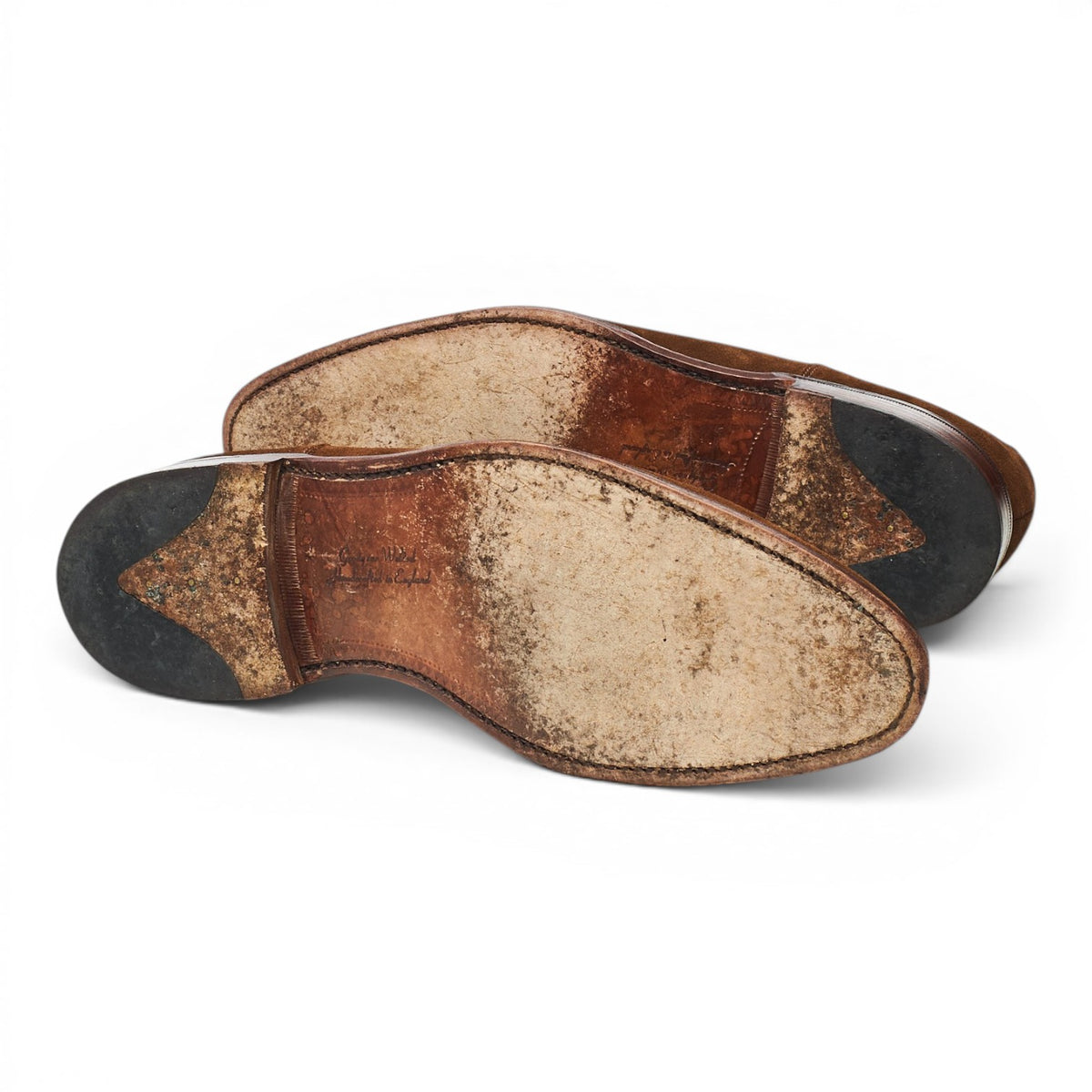 1880 'Avon' Brown Suede Split Toe Derby UK 6 F