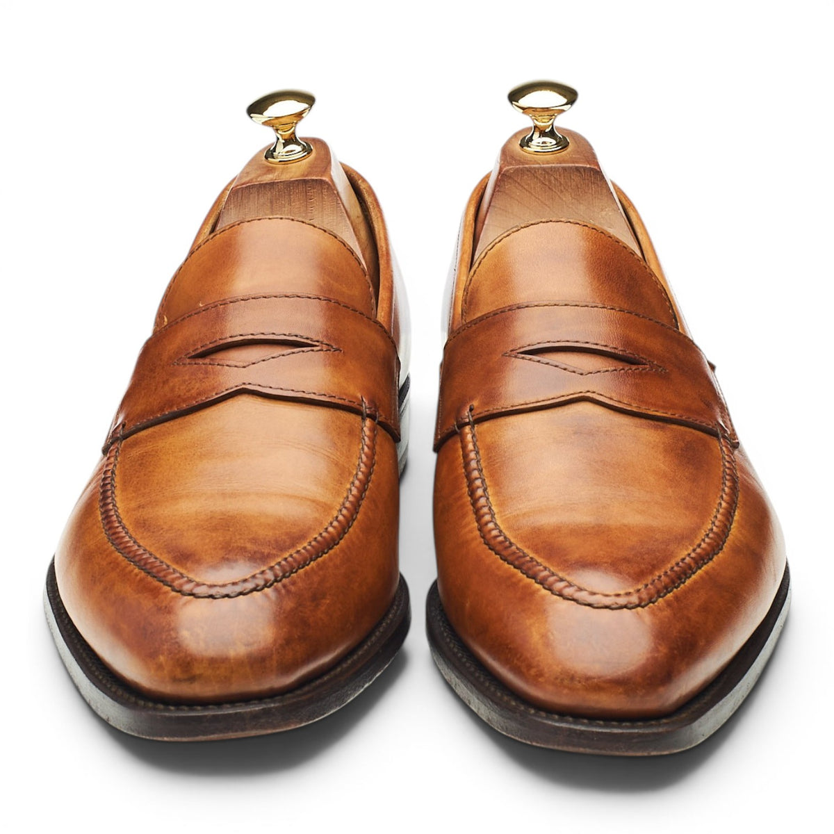 'Principe' Tan Brown Leather Loafers UK 10 EU 44
