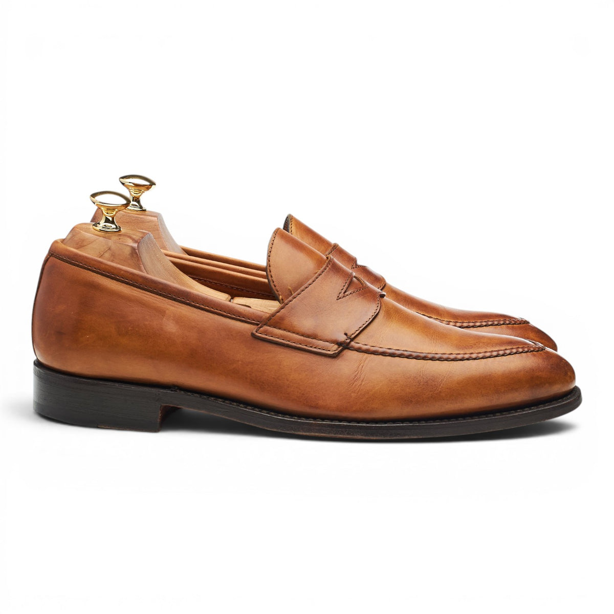 'Principe' Tan Brown Leather Loafers UK 10 EU 44