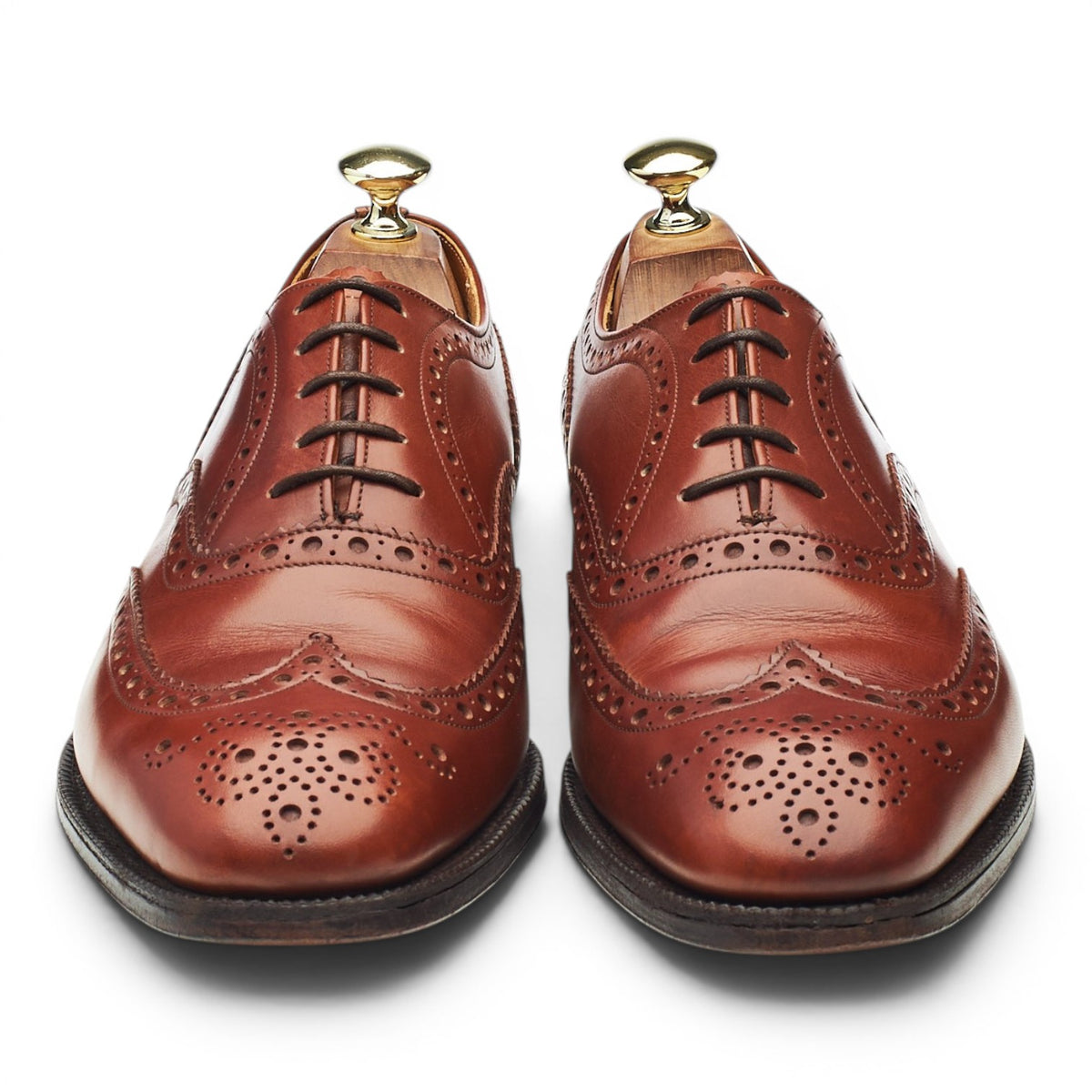 'Chetwynd' Tan Brown Leather Oxford Brogues UK 7 H