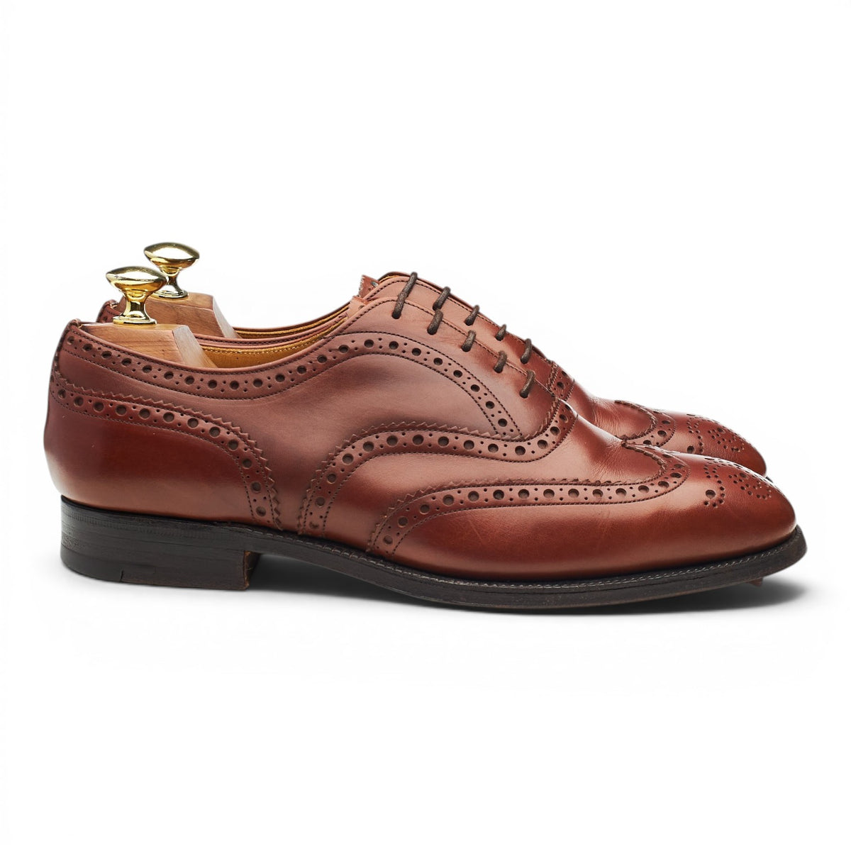 'Chetwynd' Tan Brown Leather Oxford Brogues UK 7 H