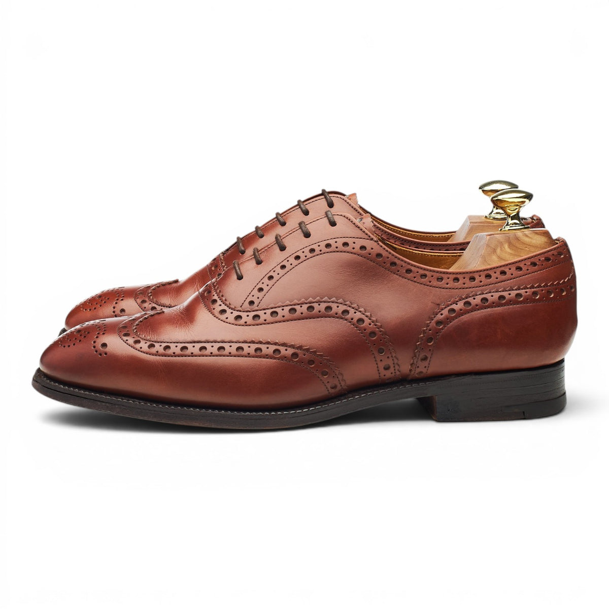 'Chetwynd' Tan Brown Leather Oxford Brogues UK 7 H
