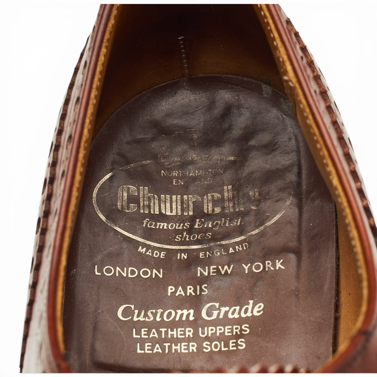 'Chetwynd' Tan Brown Leather Oxford Brogues UK 7 H