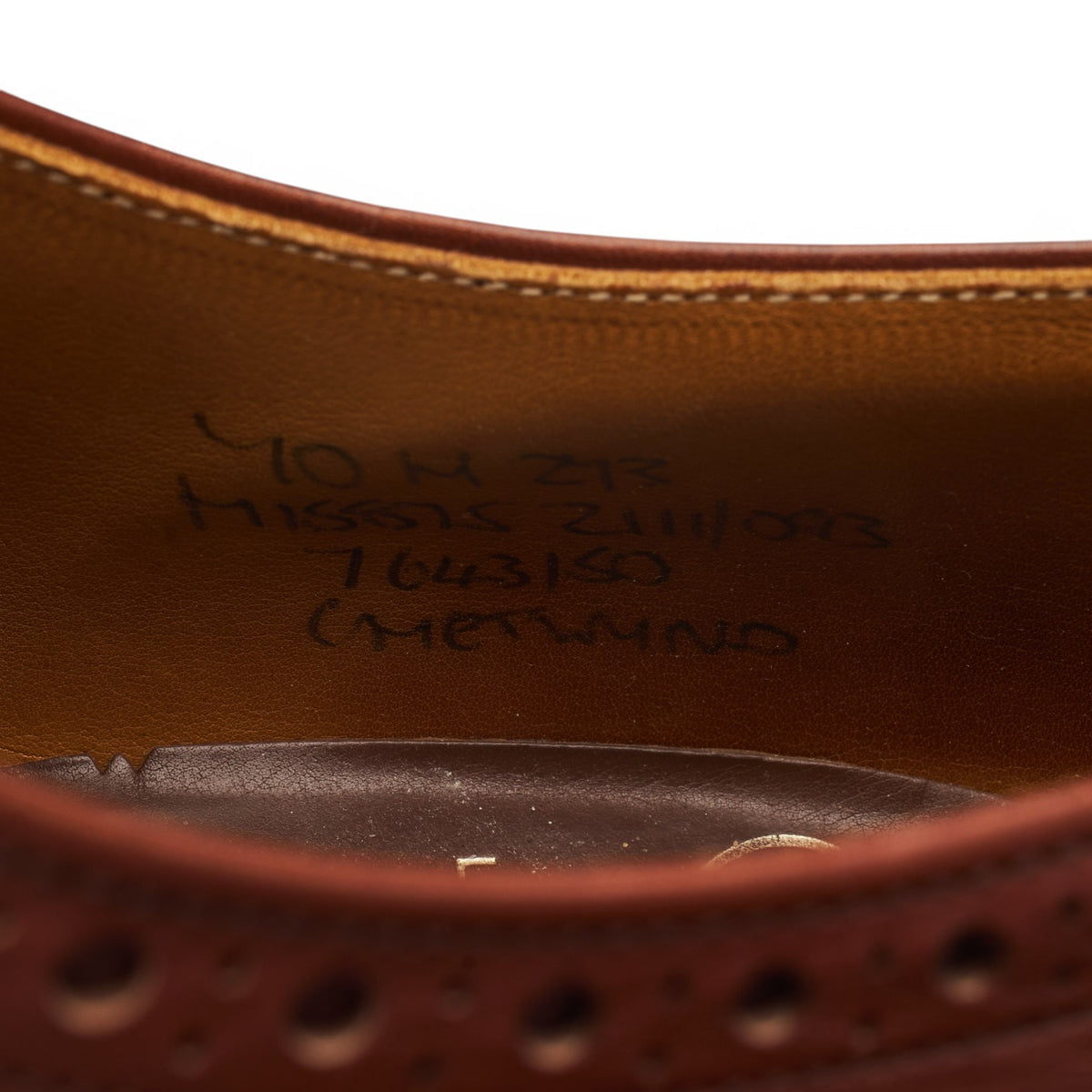 'Chetwynd' Tan Brown Leather Oxford Brogues UK 7 H