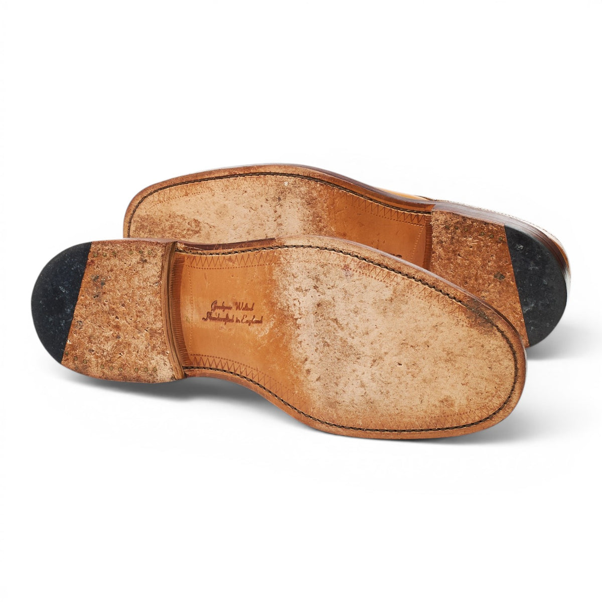 1880 'Chester' Tan Brown Leather Derby Brogues UK 8 F