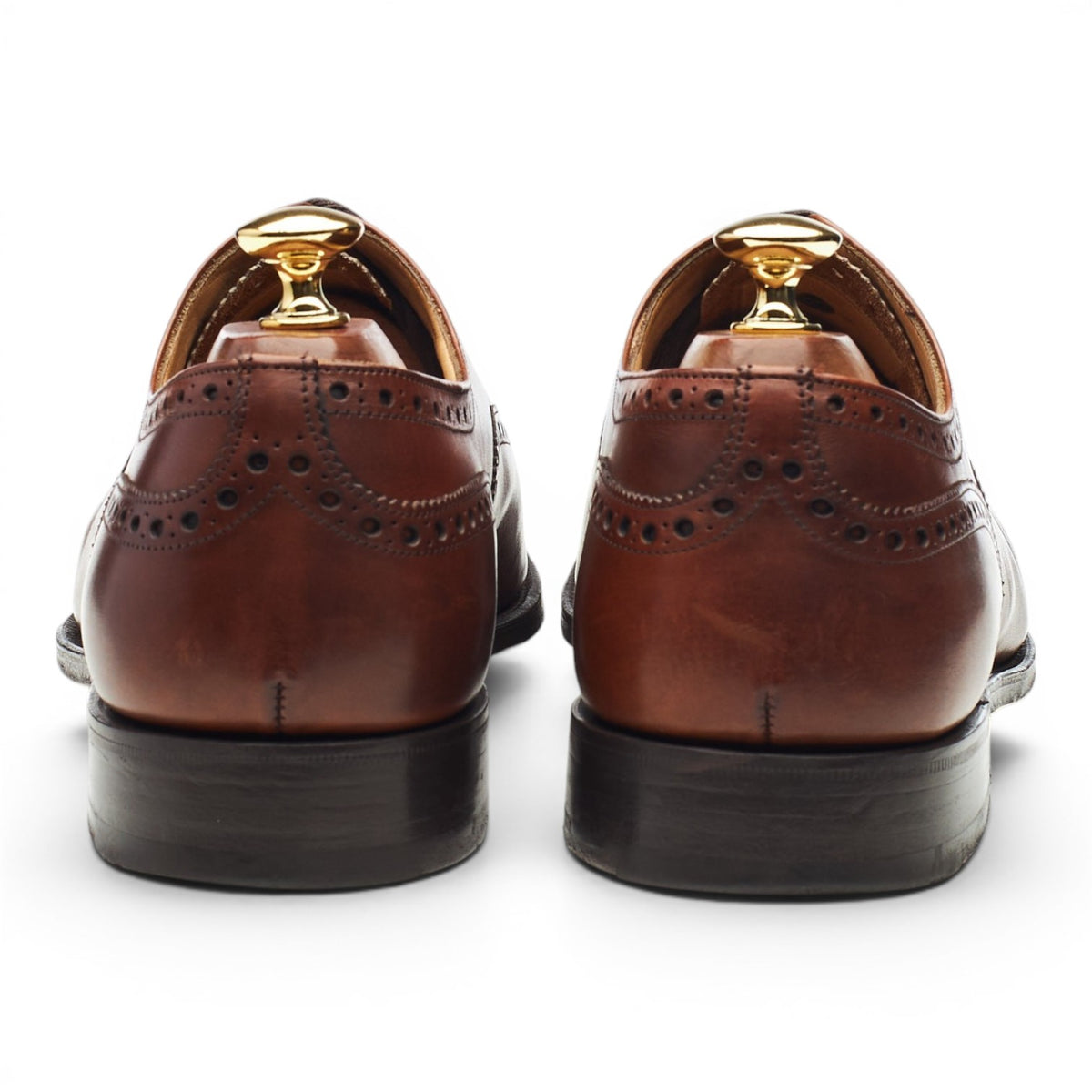'Diplomat' Tan Brown Leather Oxford Brogues UK 9 F