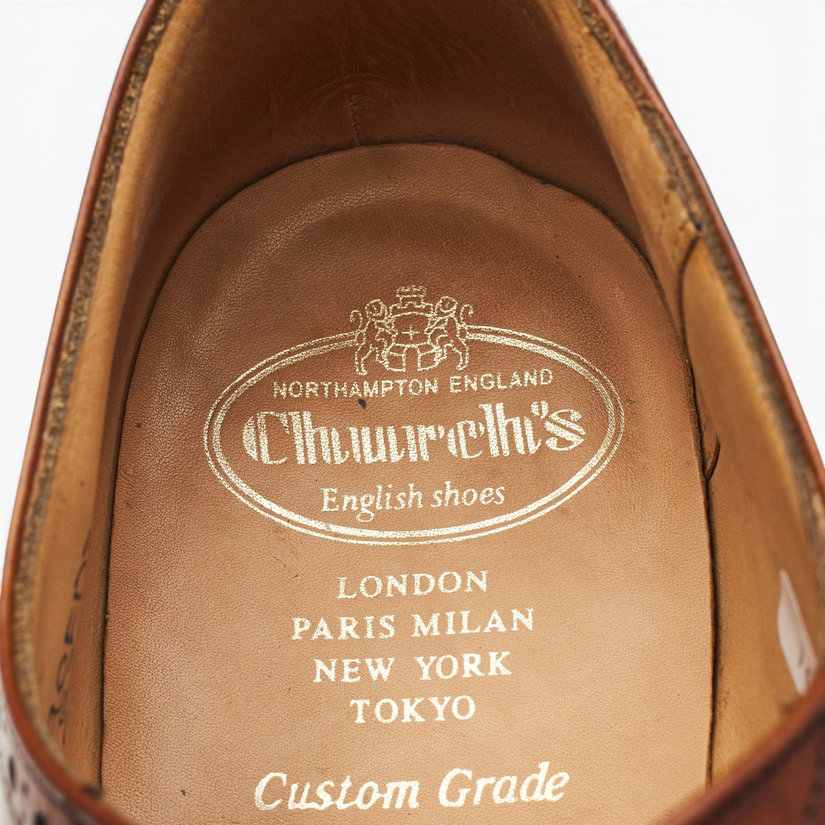 'Diplomat' Tan Brown Leather Oxford Brogues UK 9 F