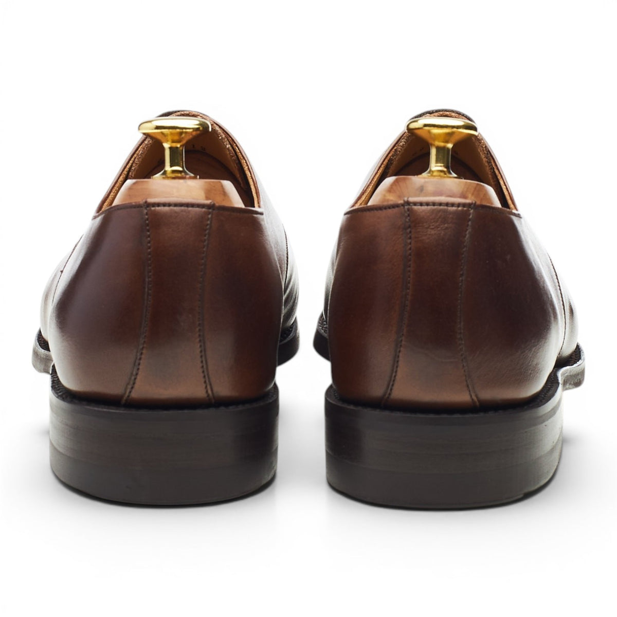 Brown Leather Cap Toe Derby UK 8 E