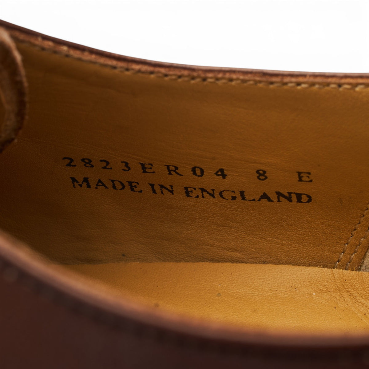 Brown Leather Cap Toe Derby UK 8 E