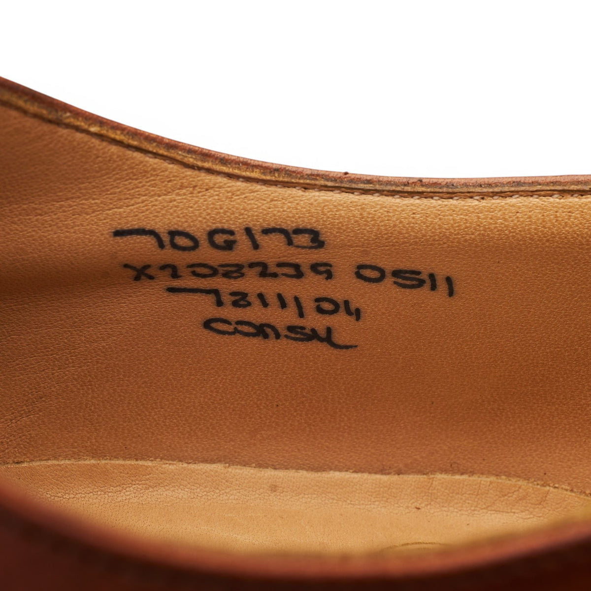 'Consul' Tan Brown Leather Oxford UK 7 G