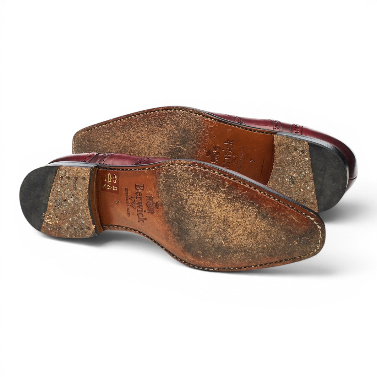 '2810' Burgundy Leather Oxford Brogues UK 7