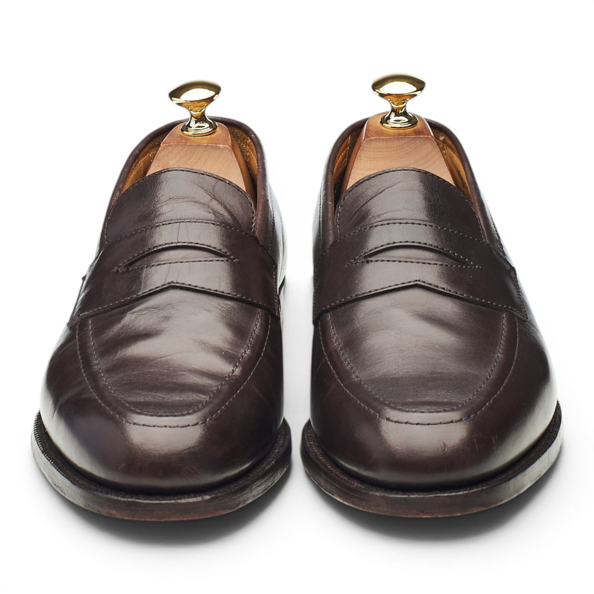 'Havard' Dark Brown Leather Loafers UK 6.5