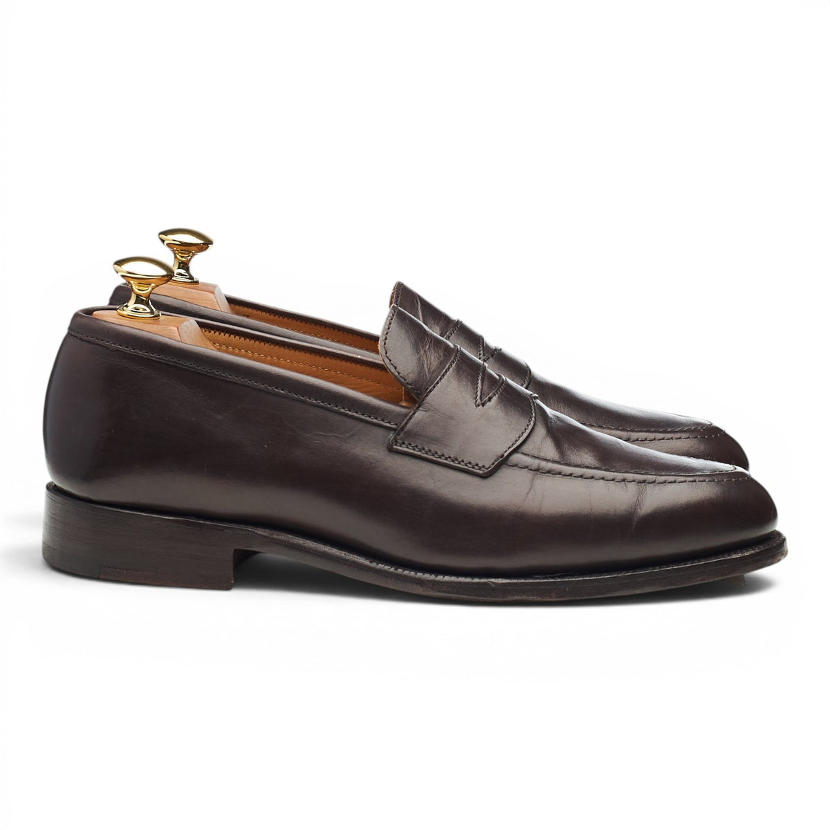 'Havard' Dark Brown Leather Loafers UK 6.5