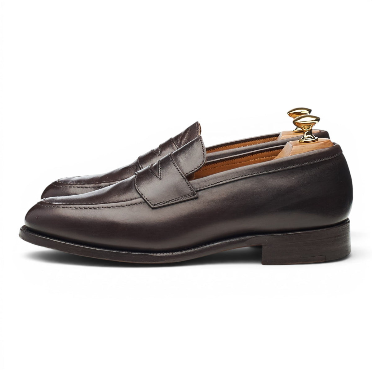 'Havard' Dark Brown Leather Loafers UK 6.5