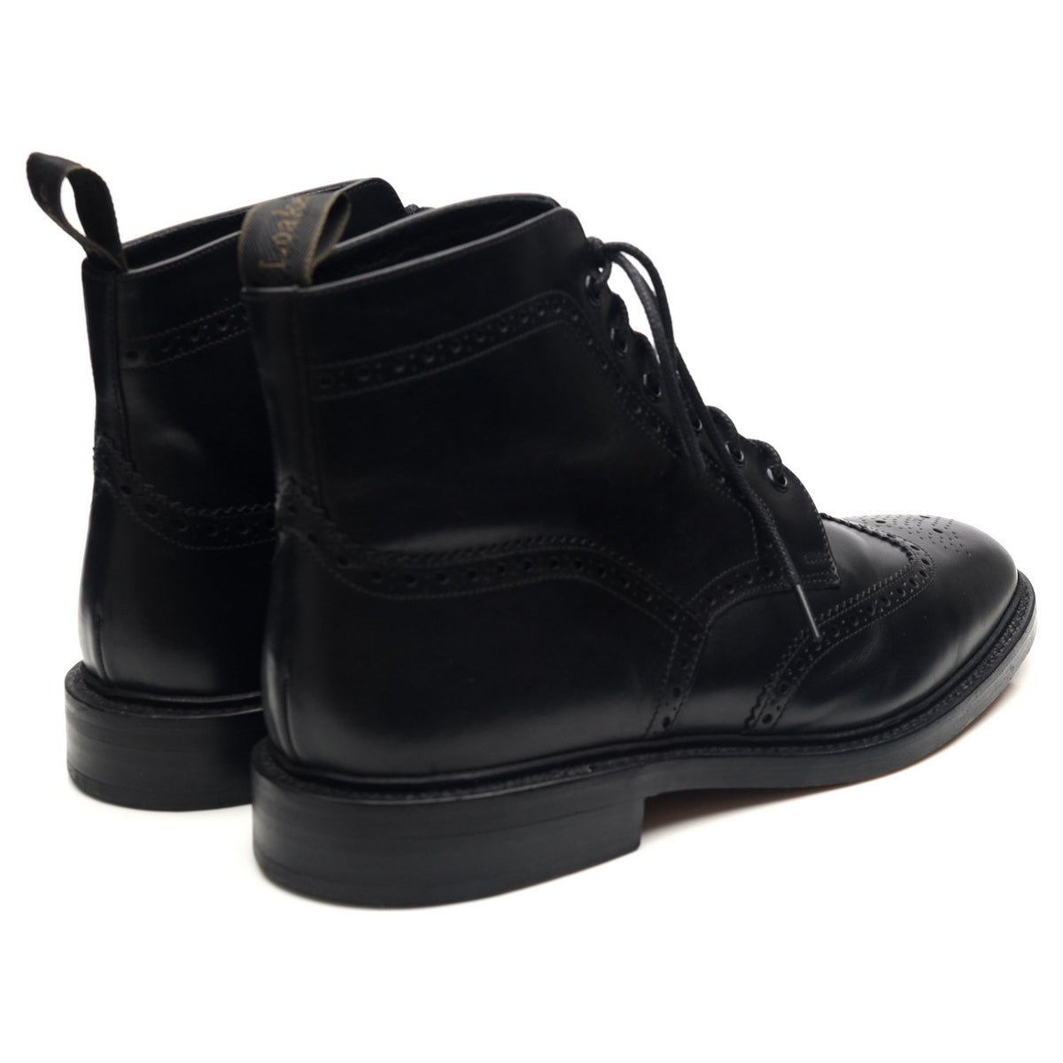 1880 &#39;Burford 2&#39; Black Leather Brogue Boots UK 11 F
