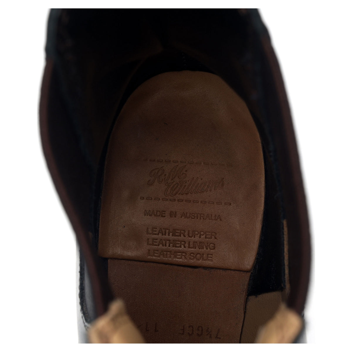 File:Black RM Williams comfort craftsman boots - top view.jpg