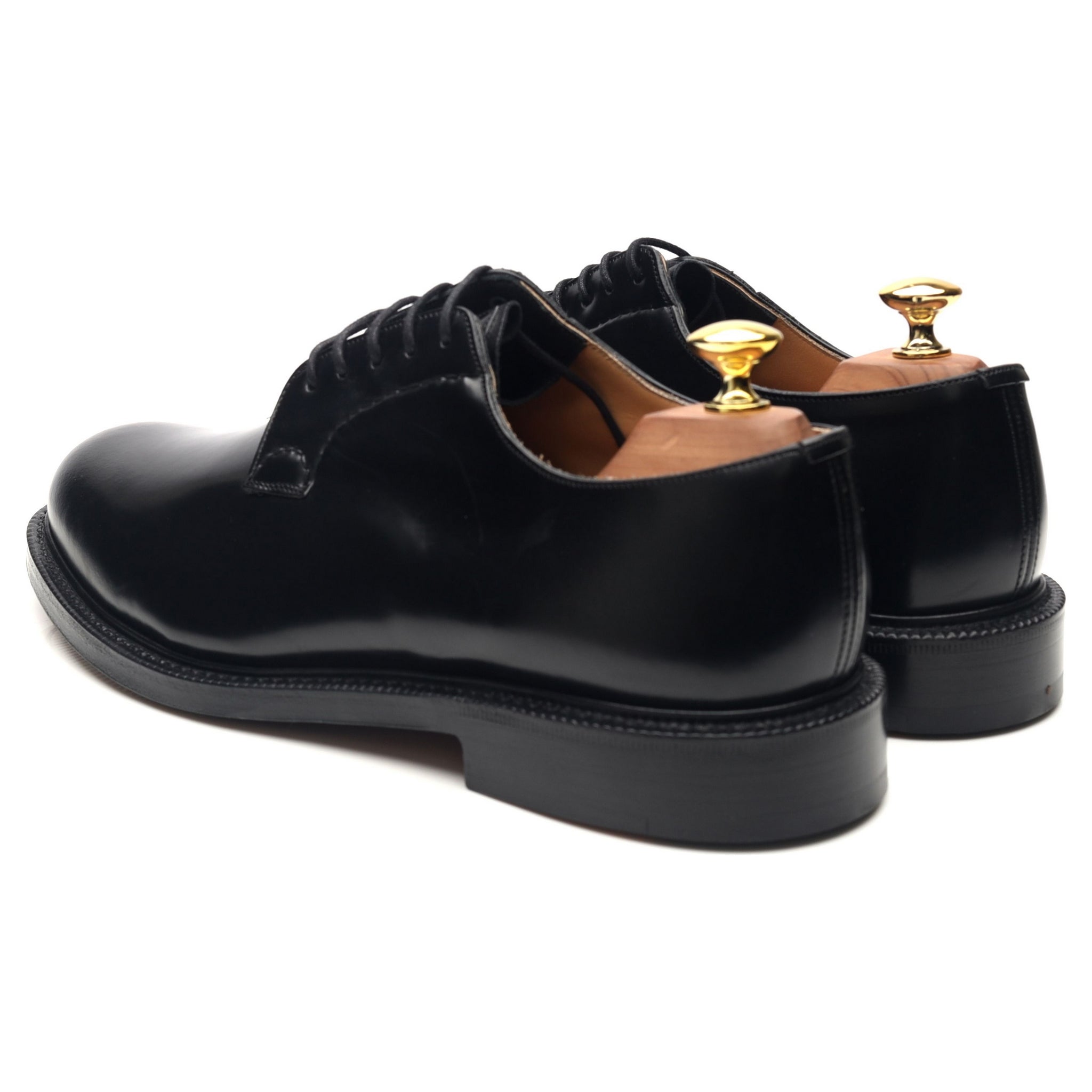 Shannon' Black Leather Derby UK 8.5 G - Abbot's Shoes
