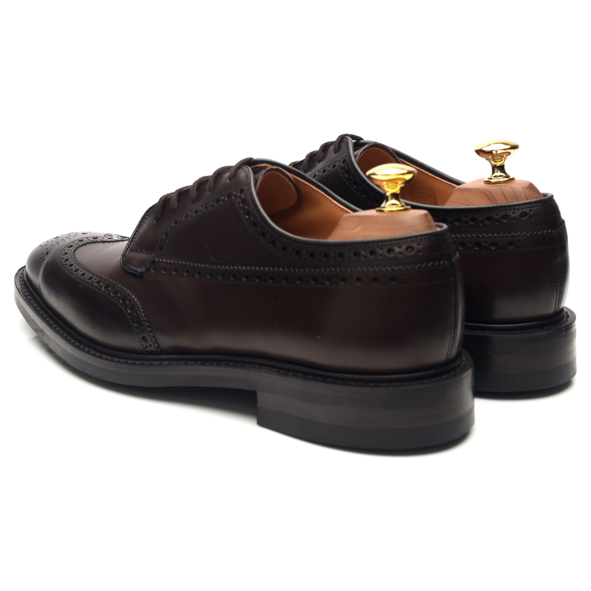 Grafton' Dark Brown Leather Derby Brogues UK 8.5 F - Abbot's Shoes