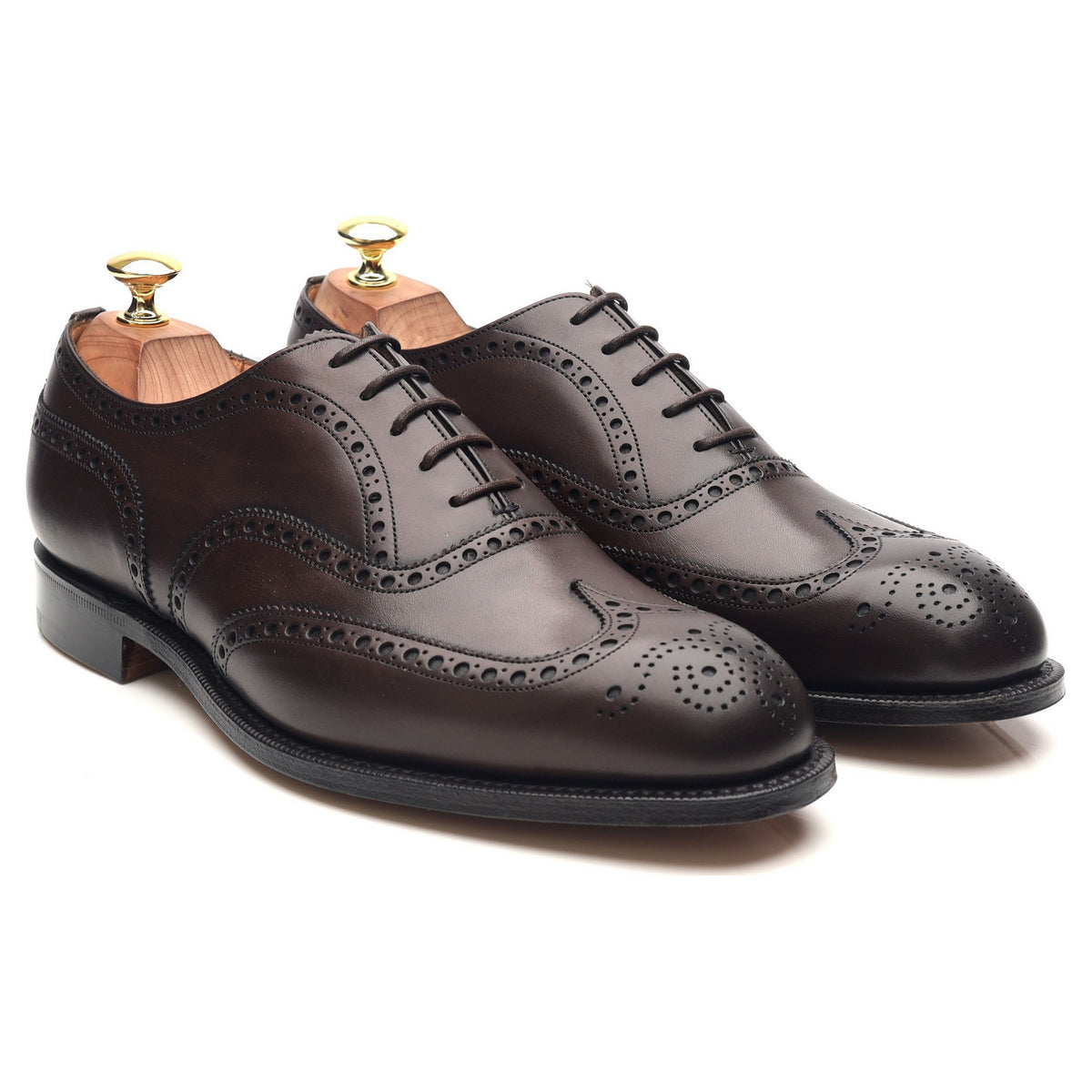 &#39;Chetwynd&#39; Dark Brown Leather Brogues UK 8 G