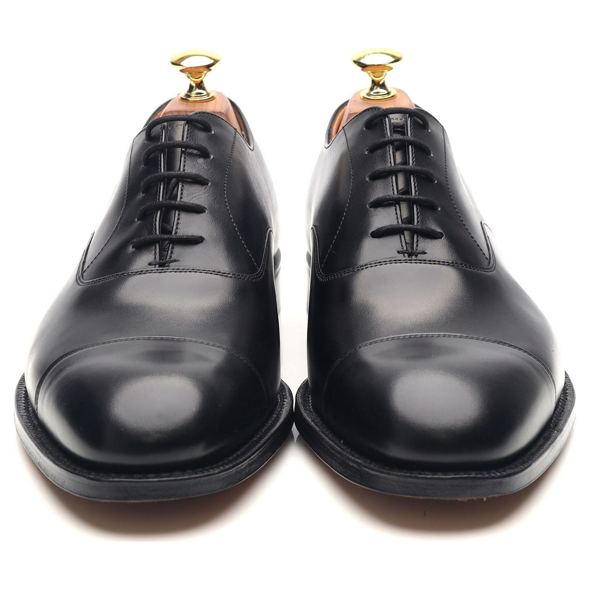 &#39;Consul&#39; Black Leather Oxford UK 8 F