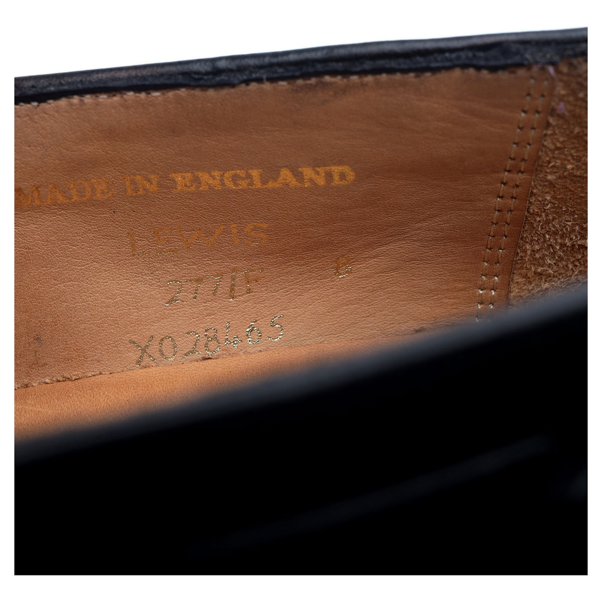 &#39;Lewis&#39; Black Leather Tassel Loafers UK 8 F