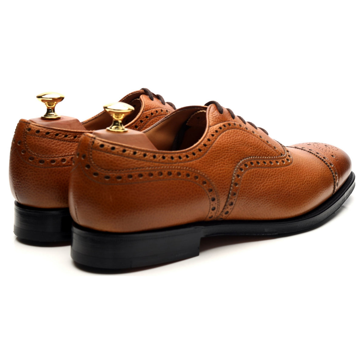 &#39;Oldfield&#39; Tan Brown Leather Oxford Brogues UK 9.5 F