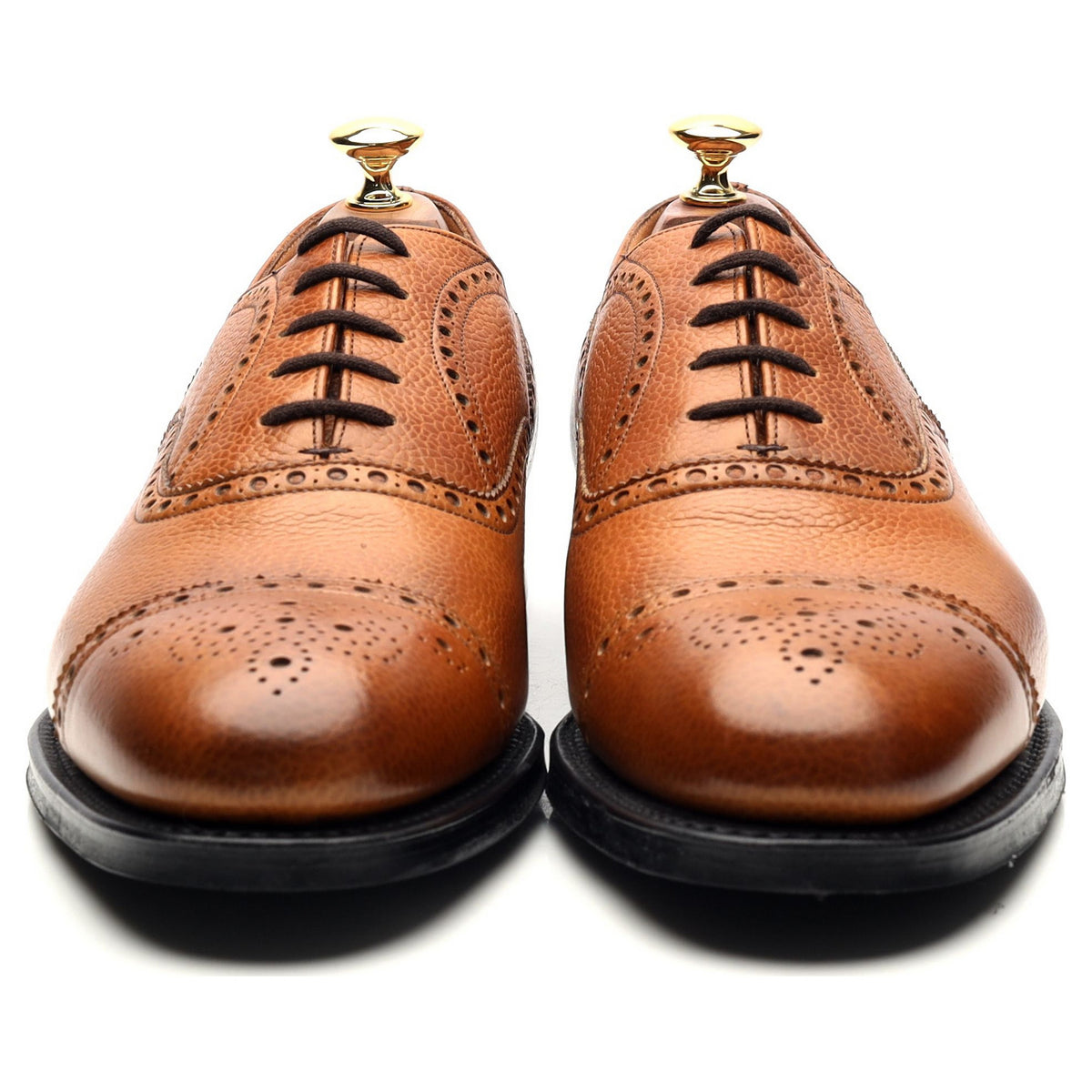 &#39;Oldfield&#39; Tan Brown Leather Oxford Brogues UK 9.5 F