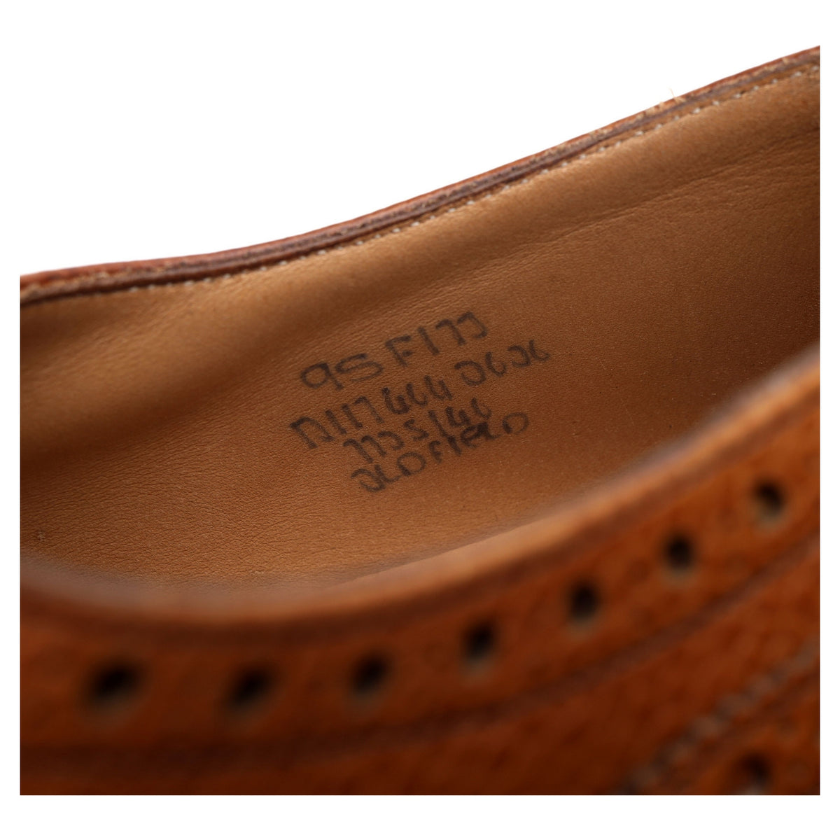 &#39;Oldfield&#39; Tan Brown Leather Oxford Brogues UK 9.5 F