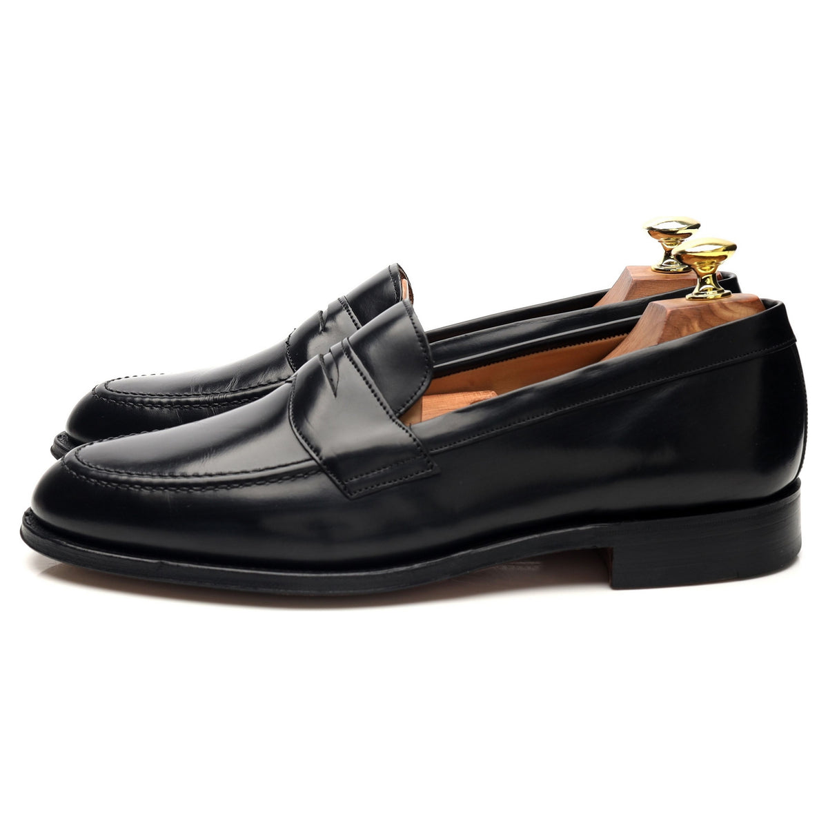 &#39;Cannon&#39; Black Leather Loafers UK 7.5 F
