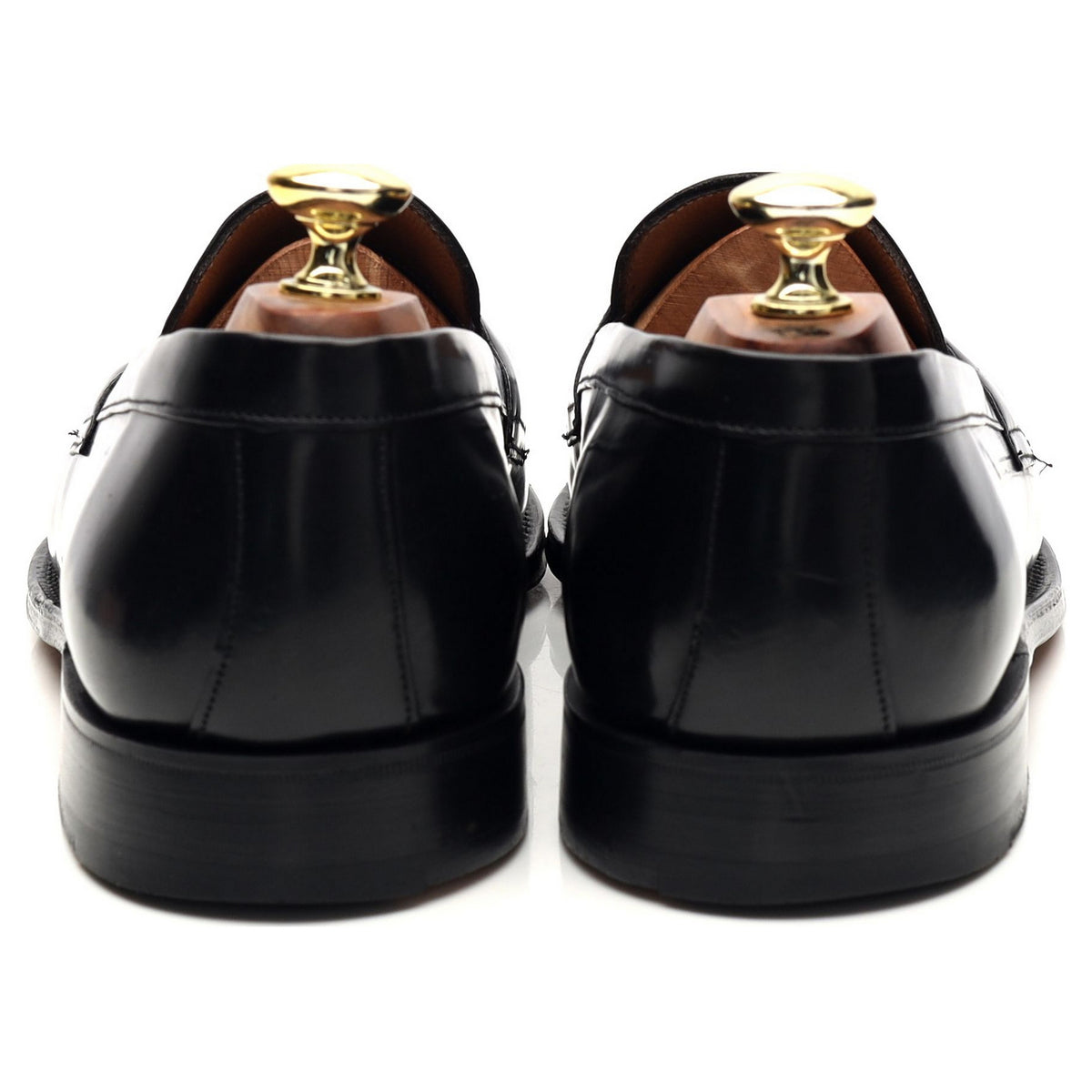 &#39;Cannon&#39; Black Leather Loafers UK 7.5 F
