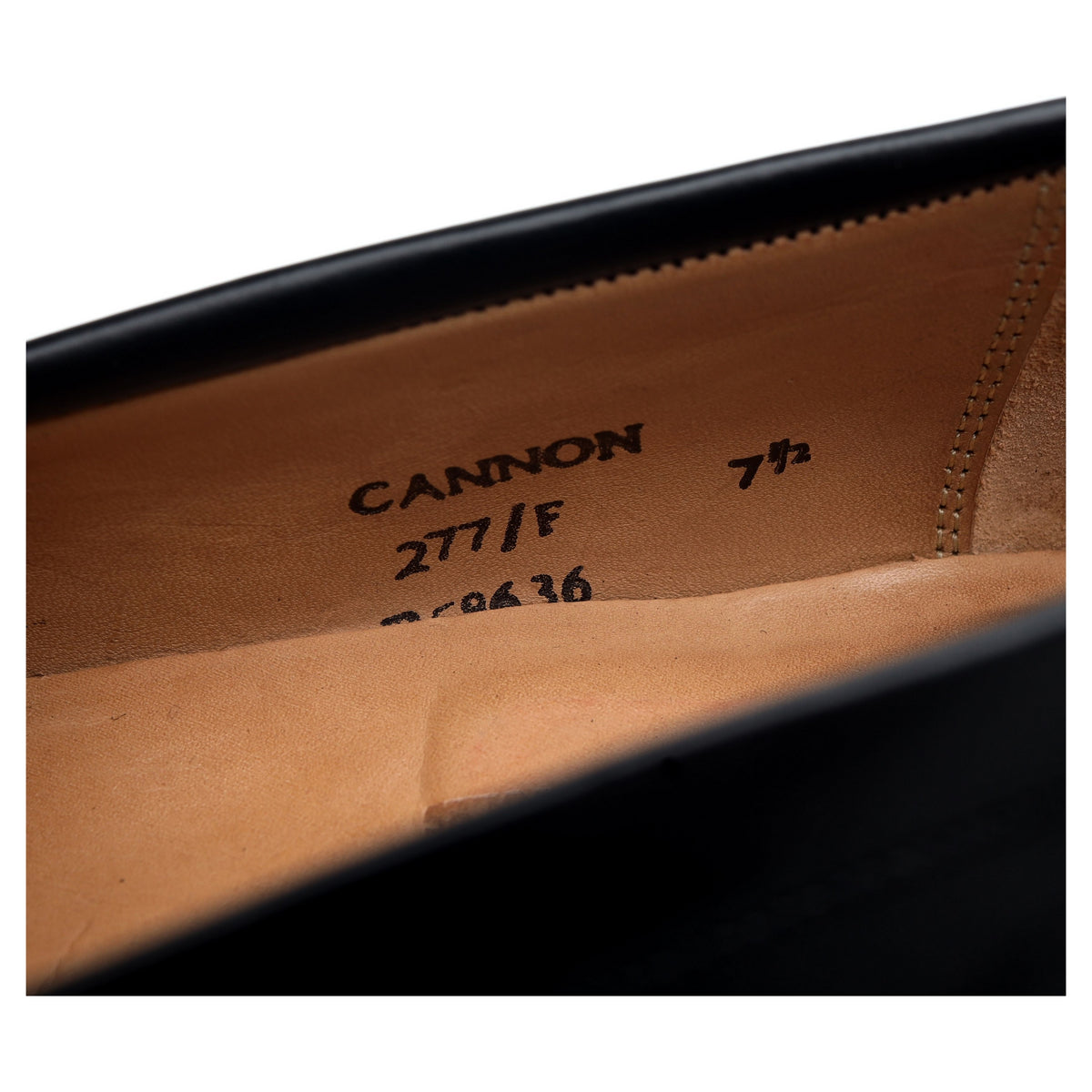 &#39;Cannon&#39; Black Leather Loafers UK 7.5 F
