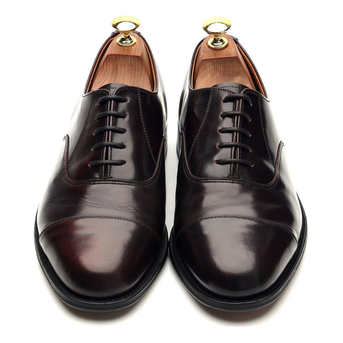 &#39;Camden&#39; Burgundy Leather Oxford UK 7.5 FX